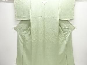 未使用品　草花模様織り出し一つ紋色無地着物